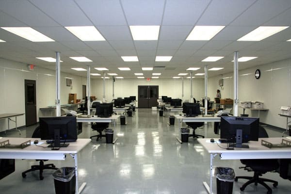 Modular training room interior