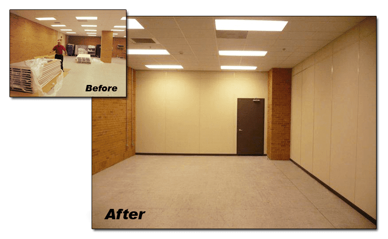 Modular Office Walls Separate Area of Larger Room