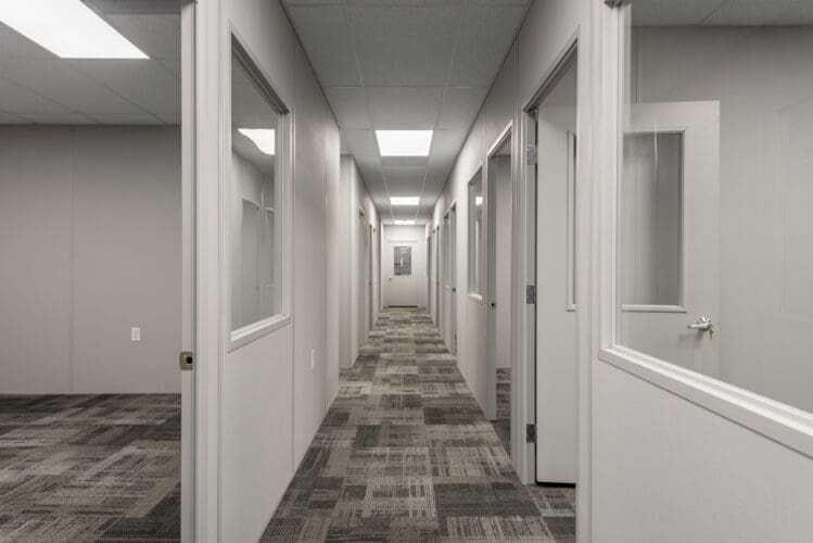 Offices in manufacturing plant